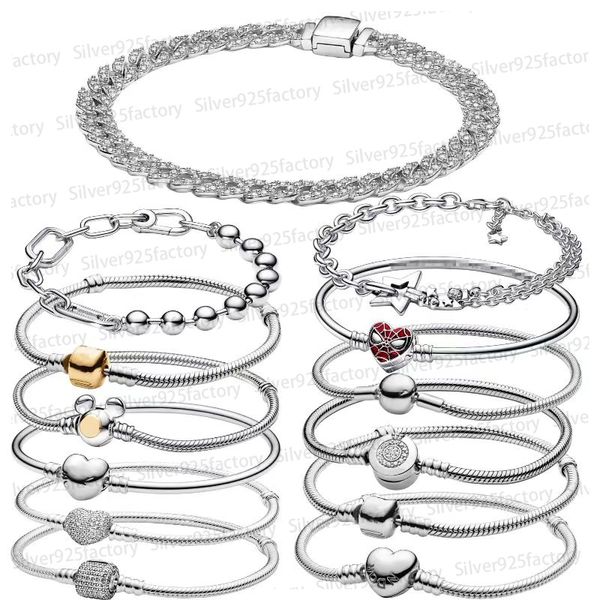 Größe 16-21 cm Designer Charms Armbänder für Frauen Diamond 925 Silberkette DIY FIT PANDORAS SPIDERS CROWN LUXURY Hochwertige Armbandschmuckgeschenk mit Originalschachtel