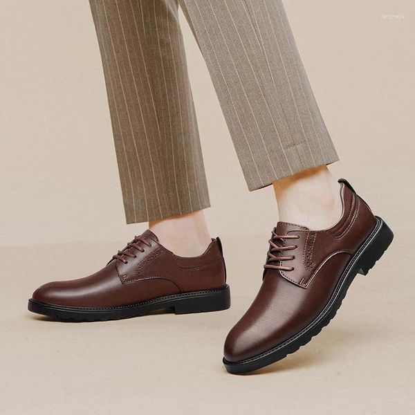 Lässige Schuhe Herren kleiden Männer formelle originale Leder italienische Haut für Männer elegante Business Luxus Social Male