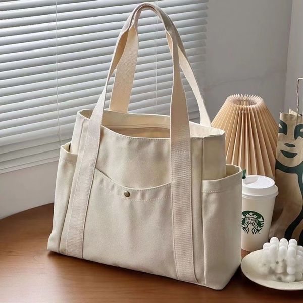 Borsa di design a caldo TOTE BAM TOTE BASS CANVAS AGGIUNTICI PER LAVORO PROPRINGO BAGGIO IN GIOGLIO COLLEGIO STUDENTE BAGNO DI SCHEDA SACCHE RIUSIBILI SAGGI RIUSABILI AA AA