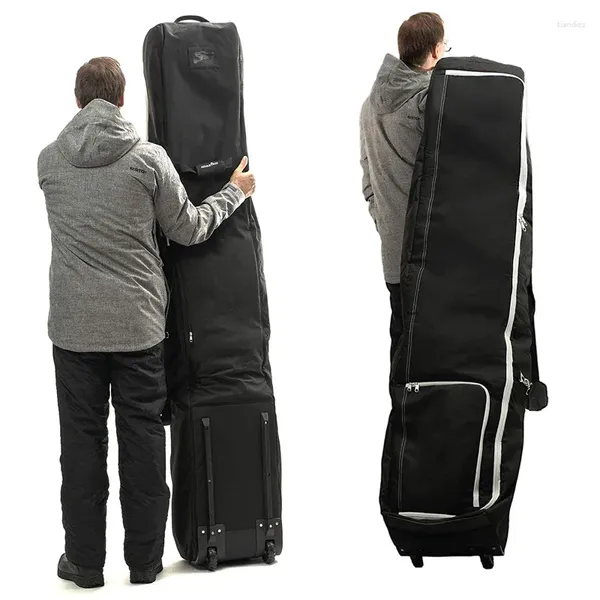 Outdoor -Taschen Männer Frauen Luxus rollende doppelte Snowboard -gepolsterte Ski -Bag -Räder Flugreisen Mode