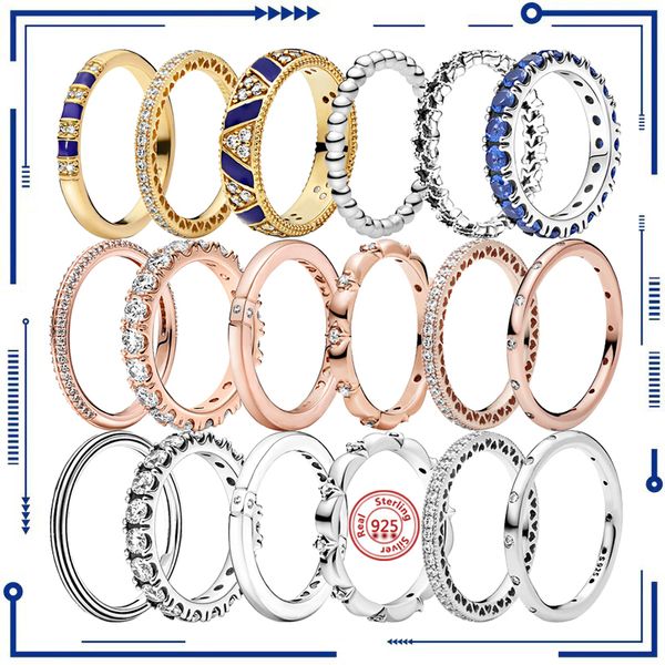 925 Silber 2023 Neu, Rosengold, Silber Gold Tri Color Pan Ring Ladies 039 Großhandel kostenlos Versand von Schmuck und Modeaccessoires