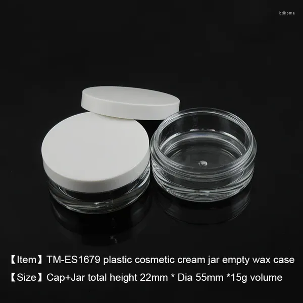 Bottiglie di stoccaggio TM-ES1679 Design classico Crema di crema cosmetica Gel Canna contenitore in cera 15 ml Volume 250pcs/lotto