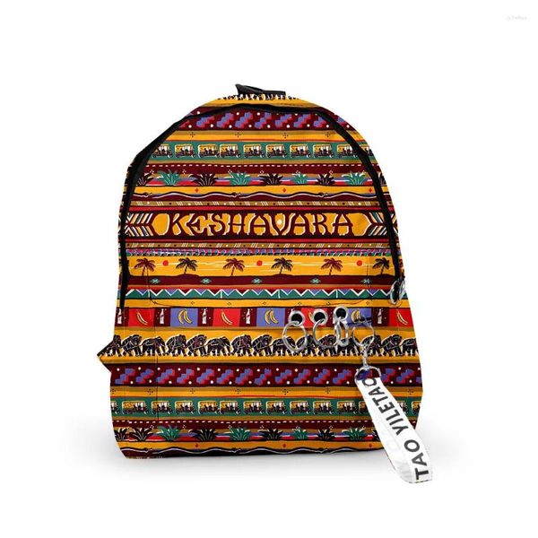 Mochila Mochila Padrões Tribais Juventude Betes Backpacks Meninos/Meninas Imprimir 3D Chave de Chave à prova d'água Oxford Sacos de viagem pequenas sacolas de viagem