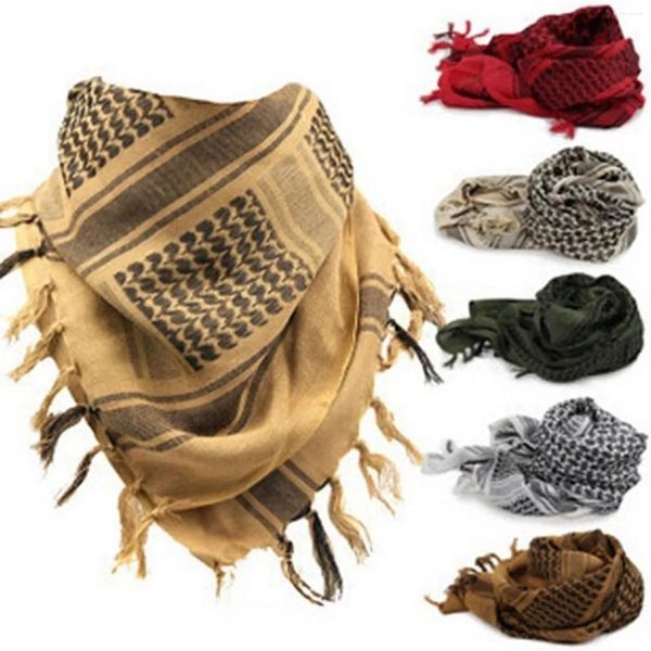 Bandanas 1 Pack muslimische taktische Wüste Arabische Gaze Kerchief Männer Frauen Sonnenschutz militärische winddichte Wanderschal