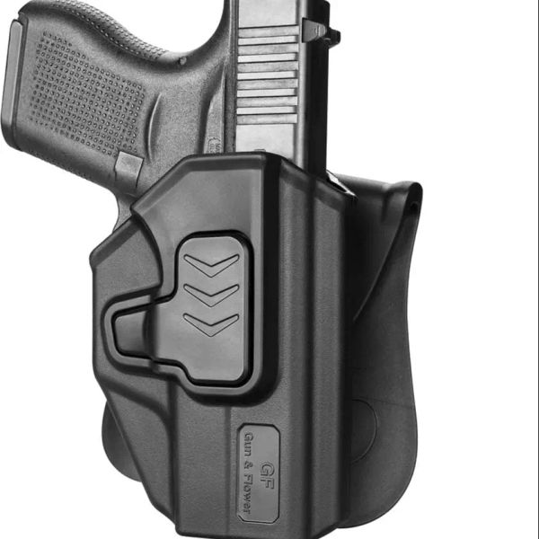 Piccola le fonti idroelette Glock 43 43X INDICE OWB Rilascio del dito Polimero Pistola Polimero con ritenzione di livello II Tattico Draw Fast Gun Borse