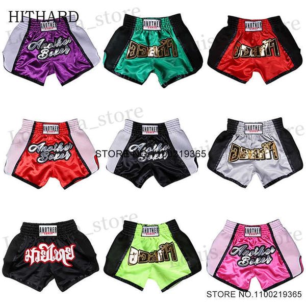 Shorts maschile pantaloncini da boxe tailandese pantaloncini da boxe thailandesi e palestra per adulti e bambini afferrano la gabbia di allenamento che combattono taekwondo pantaloni da uomo t240419