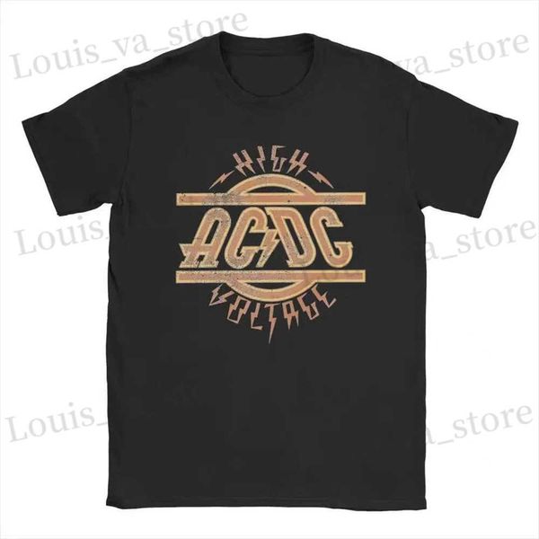 Erkek Tişörtler AC DC T-shirt Erkekler Kadınlar Yaratıcı Pamuk TS Crew Boyun Kısa Slve Tişörtleri Baskı Giysileri 01336 T240419