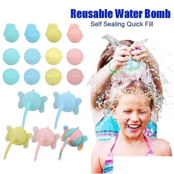 Partyballons wiederverwendbare Wasserbomben Splash -Bälle absorbierender Ball Outdoor Pool Strand Spiel Spielzeug Spaß Spiele Drop Lieferspiele Geschenke Lieferungen otbgx