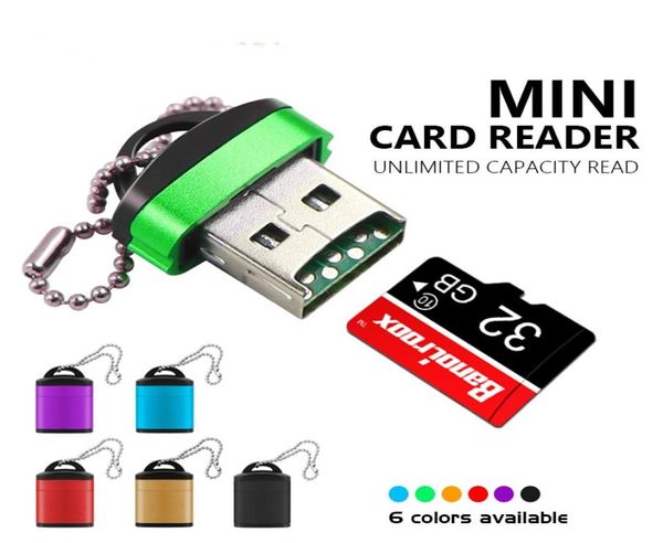 Mini Mini USB 20 Card Reader Tflash Card Reader Suporte máximo Suporte 256 GB Adaptador de cartão de memória1650957