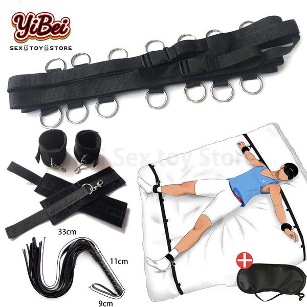 Novo Conjunto de Bondage BDSM Quadruplas Sleeper Atualizada Spider Spider Bed Ties Bondage Restrinst Adult Sexy Products