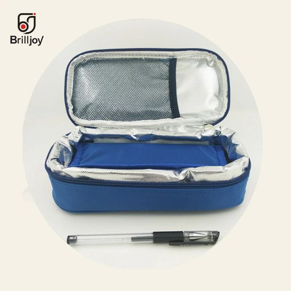 Sacchetti insulina Rifrigeratore Borsa borsa portatile isolabile diabetico insulina Travel Case in tessuto in nylon in alluminio foglio di ghiaccio Display