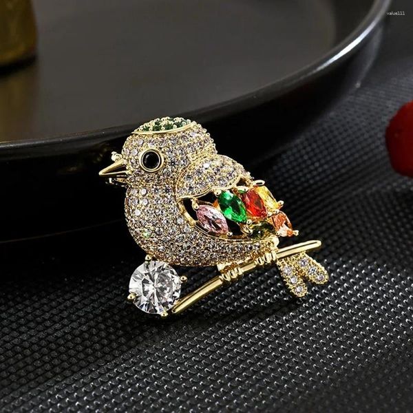 Spille Robin Bird Crystal Specere per le donne Pin Vintage Gift Gioielli Pin per animali