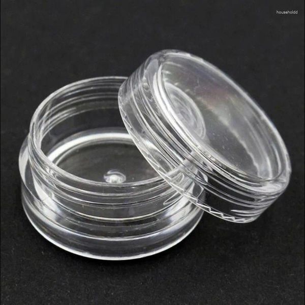 Bottiglie di stoccaggio 100pcs/lotto 5g Clear Riemibile in plastica RIMPIRABILE ESPIMICO/ombretto/glitter per unghie 5G/PC CONTRUTTORE POT