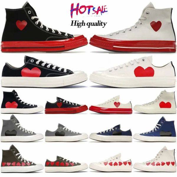 Lässige Frauen Männer Leinwand Schuhe der 1970er Jahre All Star Top Vintage Love with Eyes Hearts Chucks Taylors