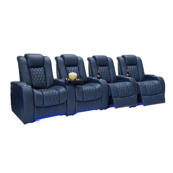 Индивидуальные современные сиденья для частных кресл -сидений с электрическим диваном из 3 сиденья электрическая обитая кожа для кино