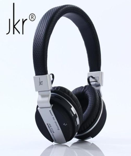 JKR219B Беспроводные наушники Bluetooth Складывающие стерео музыкальную гарнитуру с микрофоном FM Radio Wearphone для смартфонов PC35178369827