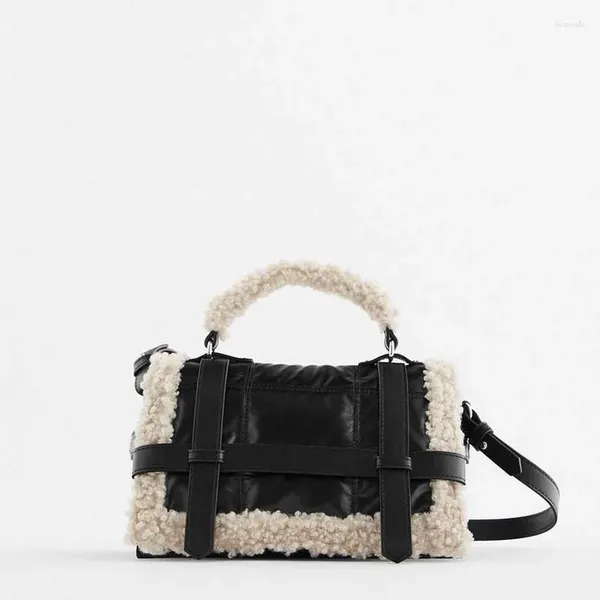 Stumi a tracolla Marda lana di lana di lana da donna in pelle di lusso Donne Crossbody Velvet Hand borse