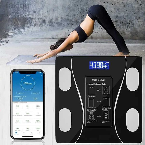 Escalas de peso corporal Banheiro Gordura corporal BMI Escala Digital Peso humano MI Escalas Piso LCD Display Índice de corpo Smart Electronic Smart Scales 240419