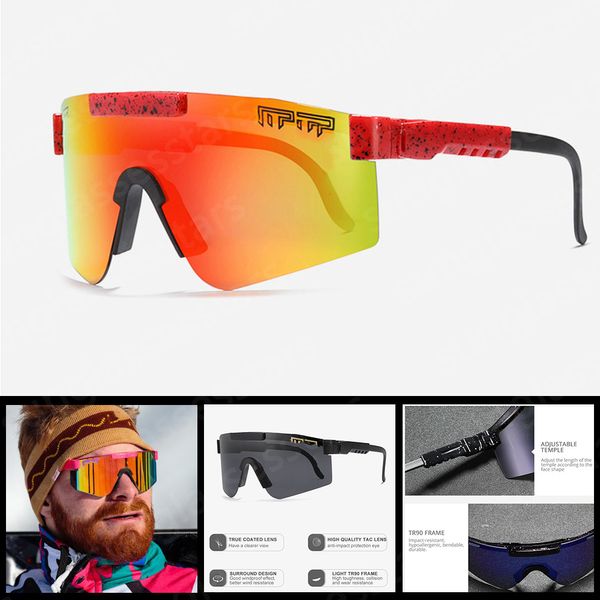 Esportes Ciclismo Eyewear UV400 Óculos de bicicleta de bicicleta de bicicleta de bicicleta de bicicleta de bicicleta de bicicleta larga Visão larga MTB UV400 com estojo