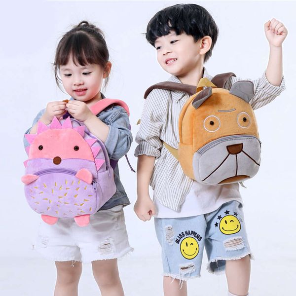 Großhandel Kinder Baby School Plüsch Tier Rucksack gefüllt Elefant Affe Tasche