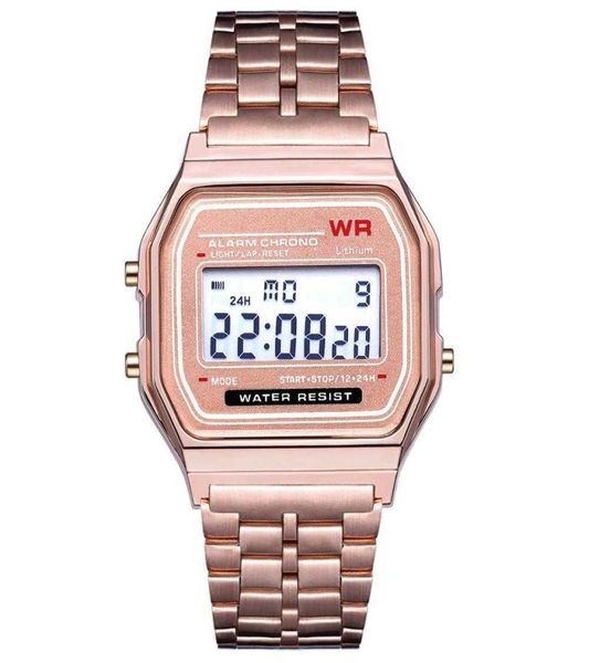 3839 Vintage Digital Wristwatch LED Digital Quartz Wrist Watch Drs Golden Unisex Wrist8327336