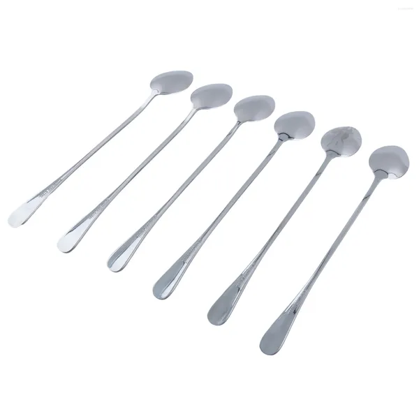 Scolle di caffè 6 pezzi per la casa in acciaio in acciaio inossidabile zuppa di frappshake cucchiaio multiuso 19,5 2,8 cm utensili da cucina accessori gadget