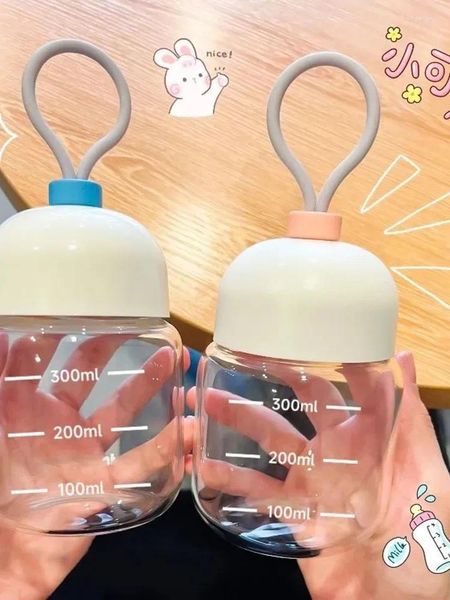 Weingläser Mini Seil Chubby Tasse Glas kleiner Milch Mädchen Kaffee tragbares äußeres Schönheit Wasser