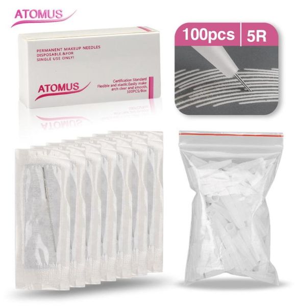 100pcs descartáveis esterilizados tatuagens profissionais agulhas 5R e 100pcs TAPTOO ALEXS DIPAS DE 5R LONGO DE ALEXS CAPS9090789