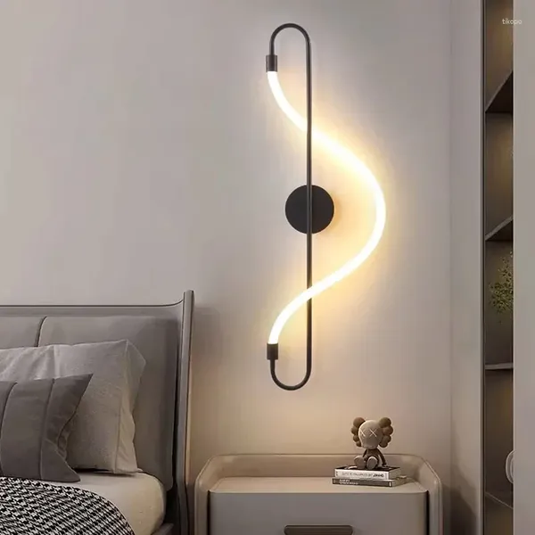 Wandlampe LED moderne Zimmerdekoration Licht für lebende Schlafzimmer Kulissen Kupferlinien Eisen Innenbeleuchtung Leuchten Leuchte