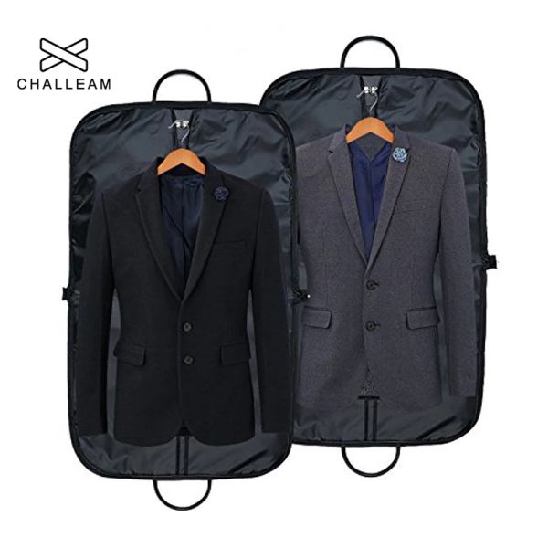 Bags 2018 Sacos de traje dobrável à prova d'água Men Roupos Cobrar sacolas de vestuário preto oxford com manipulação de homens sacos de viagem para ternos 204