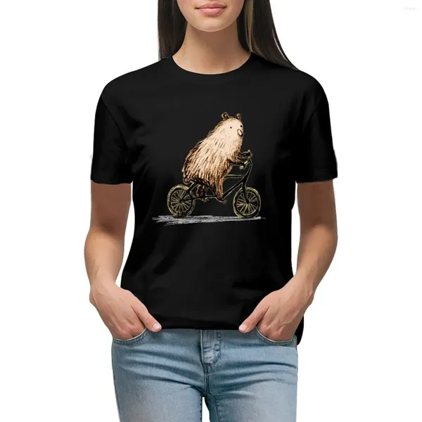 Kadın Polos Bisiklet Bear T-Shirt Kadın Koreli Moda Kadın Tişörtleri