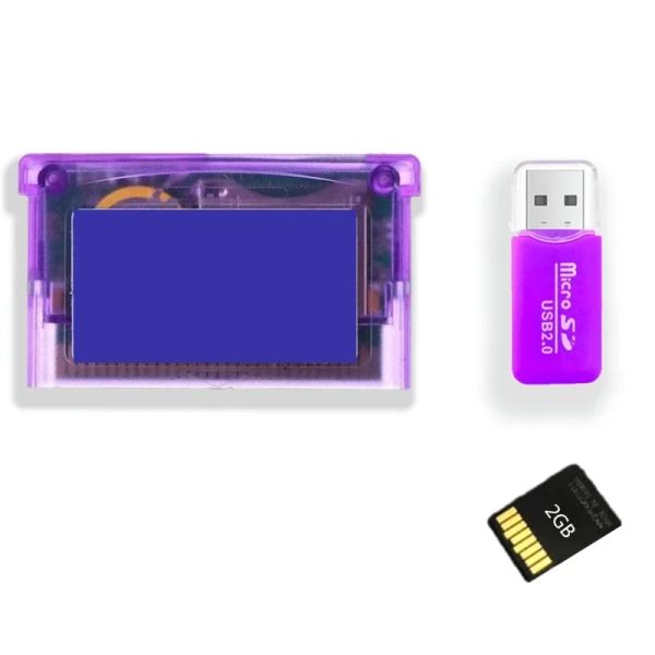 Cartas compatíveis para GBA GBM IDSNDS NDSLSD Flash Card Adapticer Cartucter 2GB Device de backup com unidade flash USB durável