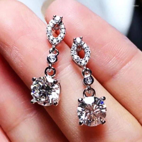 Brincos de queda caoshi Design da moda Drop Drop Women Wedding Acessórios com Brilhante Crystal Zirconia Delicate Bride Jewelry