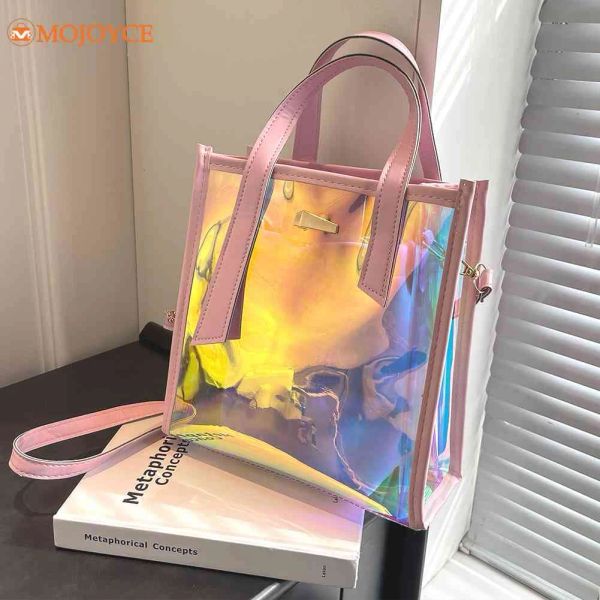 Bags Pvc Clear Shopping Borse Neon Colore Borsa Designer di marchi di lusso Tote Borse Women Messenger Occhy Borse da donna Square quadrato