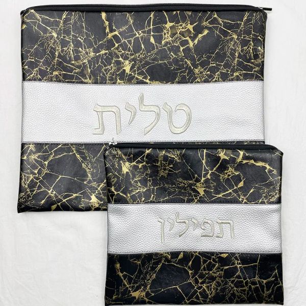 Valigette tallet tefillin borse set per scialle di preghiera ebraica con cerniera ricamata