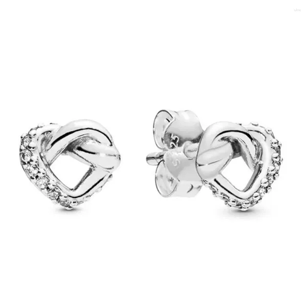 Orecchini per borchie autentiche 925 Sterling Sterling Silver Knod Fashion for Women Regalo per gioielli fai -da -te