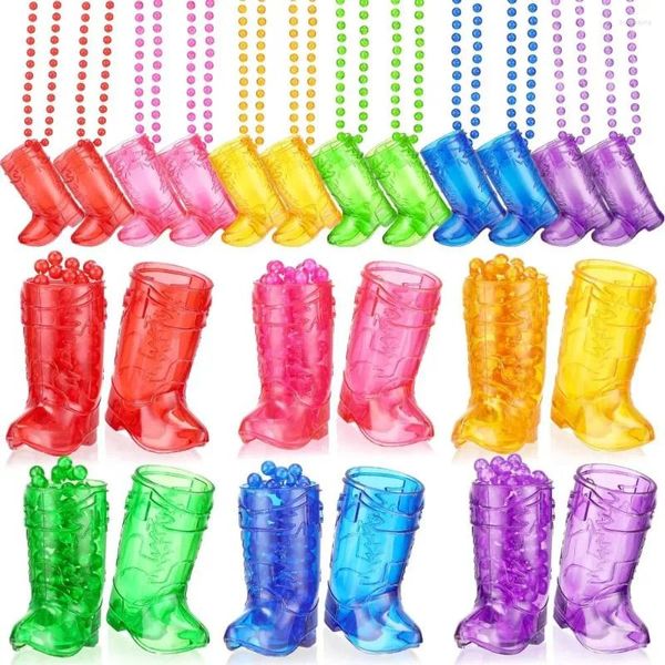 Tazze di piattini da 10 pezzi in plastica mini bicchieri da stivale da cowboy trasparenti 1 oz Western Beer Cup Bachelorette Festa