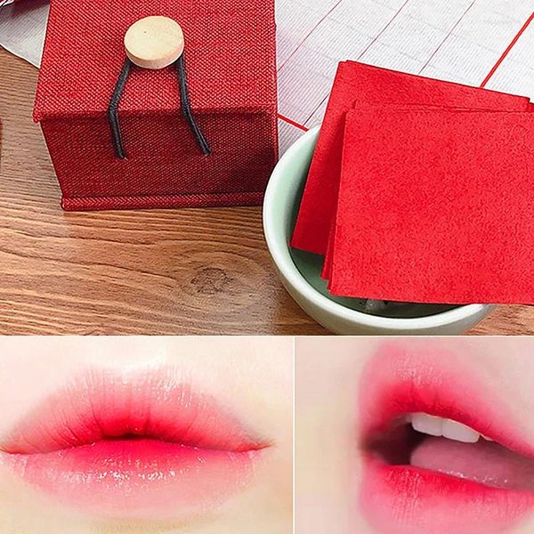 Lip gloss 12 pezzi cinesi Ancient Lipstick Papers Long Lunga Red Velvet Women's Makeup