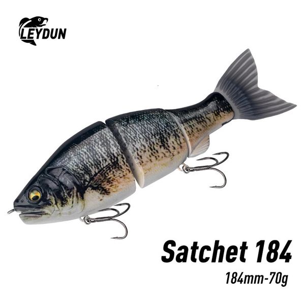 Leydun Gelenkklaue Satchet 184 mm 25 Unzen Fischereiköder Gelenkkörper Gleitschwanze schweben leistungsstarke Sshaped Big Hard Baits Bass 240407