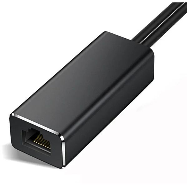 2024 Yeni 1m 3 In 1 Micro USB - Fire TV Stick için RJ45 Ethernet Adaptörü 480Mbps LAN Ağ Kartı USB Güç Kaynağı ile 100m Ethernet için