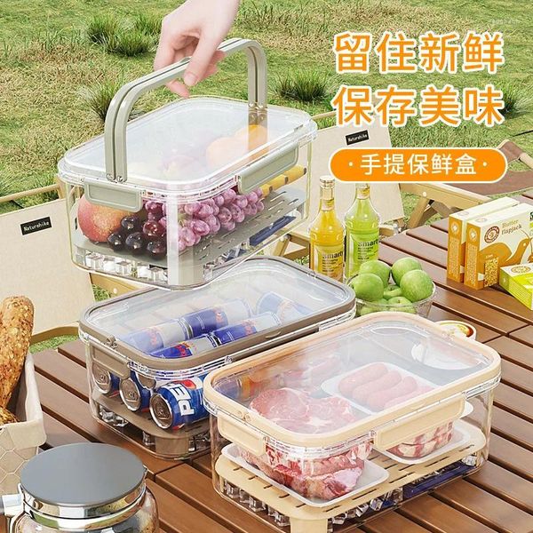 Yemek takımı yaratıcı taşınabilir depolama kutusu ev basit sebze buzdolabı açık piknik meyve organizatör