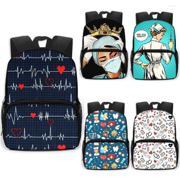 Bolsas escolares de 13 polegadas desenho animado ECG Crianças infantis Backpack Backpack Meninas meninas Daypack Bag Bag Student School Salping Gift