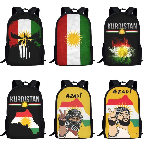 Taschen Kinderschule für Mädchen Jungen Kurdistan Flagge Print Casual School Rucksack Grundschule Kinderbuch Tasche Satchels schöner Rucksack