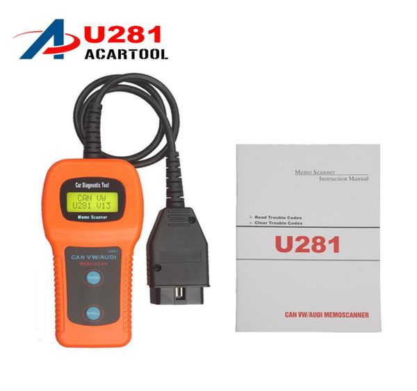 2018 Memoscan U281 per sedile VW Can-Bus OBD Reader U281 OBD2 Lettore di codice motore può bus Bus2 Scanner Strumento Scanner Memoscan U2811324343