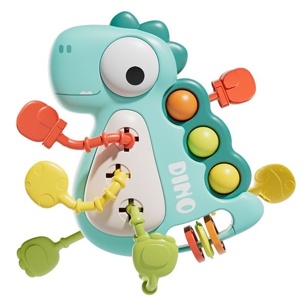 Montessori Toys Baby Dinosaur Trough String Toy для детей.