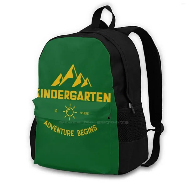 Backpack Kindergarten é onde a aventura começa homens homens adolescentes laptop para laptop bolsas de escola ensinam professor