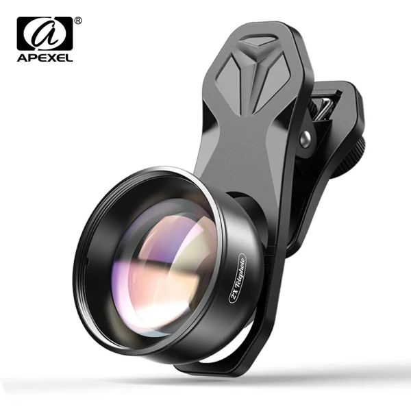 Telescópios APEXEL Lens de telefone celular 4K HD 2X Telescópio Lens telefoto Zoom +CPL Filtro de estrela para iPhone xiaomi All Smartphones