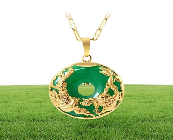 Pingentes de colar de ouro 14k para pingentes de luxo colgante de 925 mujer verde jade esmerald pingente topázio colares de pedra preciosa CX22842097