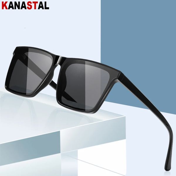 Männer Sonnenbrillen UV400 Polarisierte Sonnenbrille Frauen Tr90 Sonnenschutz großer Square Brille Rahmen Rahmen fahren Brille Fischerei Brillen 240419