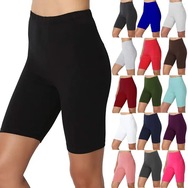 Shorts Shorts Ostre di abbigliamento a colore multicolore Solido piatto cinque donne pantaloni yoga pantalone sportivo